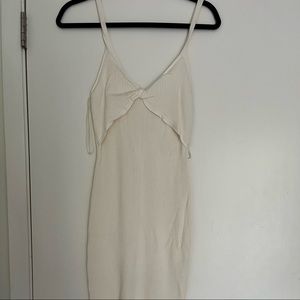 Abercrombie cream knit midi dress